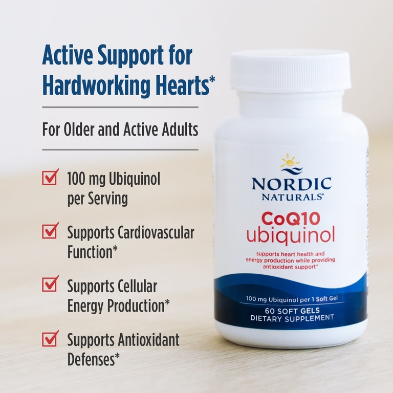Nordic Naturals, убихинол, 100 мг, 60 желатиновых капсул