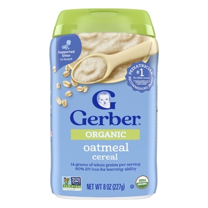 Gerber, органические овсяные хлопья, 227 г (8 унций)