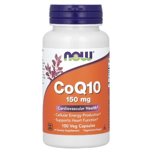 NOW Foods, коэнзим Q10, 150 мг, 100 растительных капсул