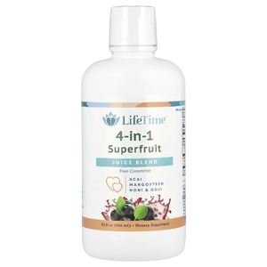 LifeTime Vitamins, Смесь соков фруктов 4-в-1, асаи, гарциния, нони и годжи, 32 ж. унц.(946 мл)