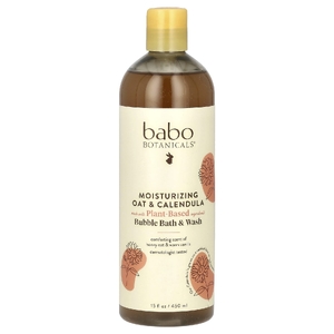 Babo Botanicals, пена для ванны и гель для душа, увлажняющий овес и календула, 450 мл (15 жидк. Унций)