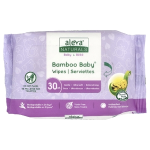 Aleva Naturals, Bamboo Baby®, салфетки, 30 шт.