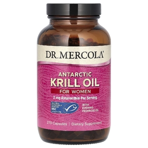 Dr. Mercola, Жир антарктического криля для женщин, 270 капсул