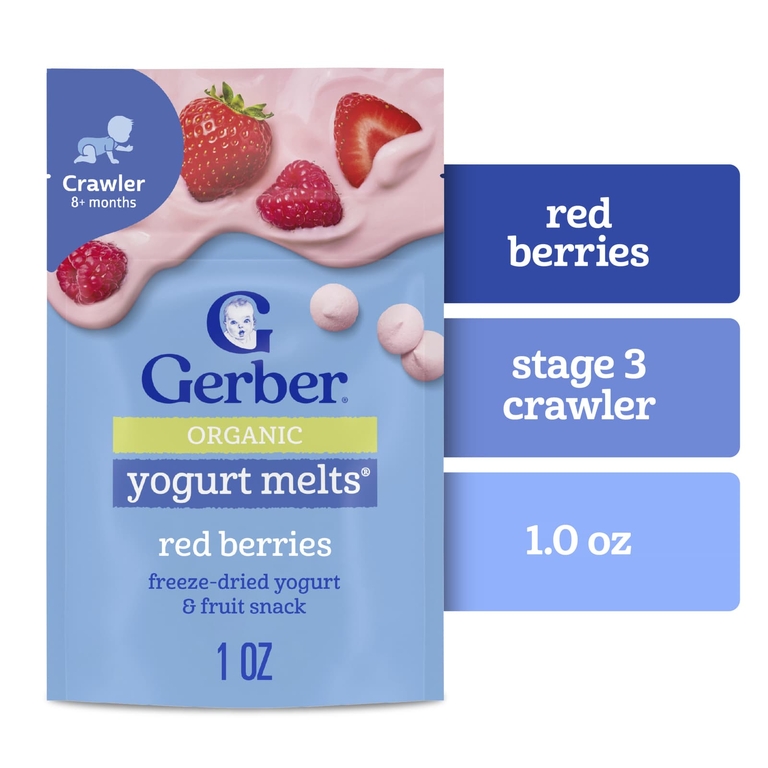 Gerber, шарики из йогурта, для детей от 8 месяцев, красные ягоды, 28 г (1 унция)