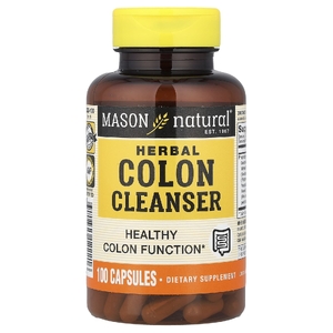 Mason Natural, Очищающее травяное средство для кишечника, 100 капсул