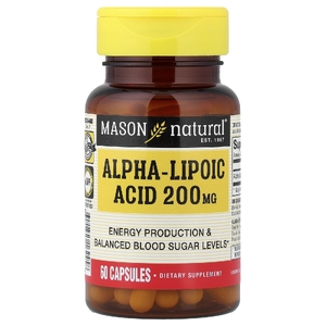 Mason Natural, альфа-липоевая кислота, 200 мг, 60 капсул (Товар снят с продажи) 