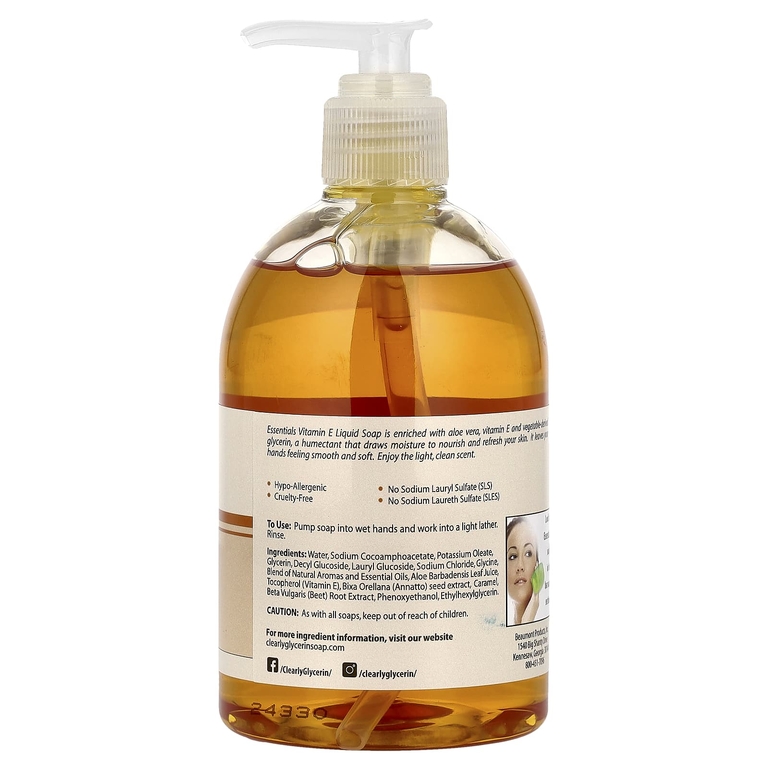 Clearly Natural, Essentials®, глицериновое мыло для рук, с витамином E, 354 мл (12 жидк. унций) (Товар снят с продажи) 