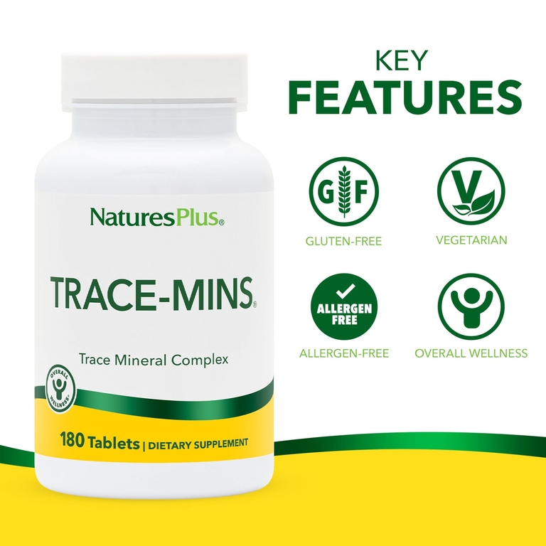 NaturesPlus, Трейс-Минс, 180 таблеток
