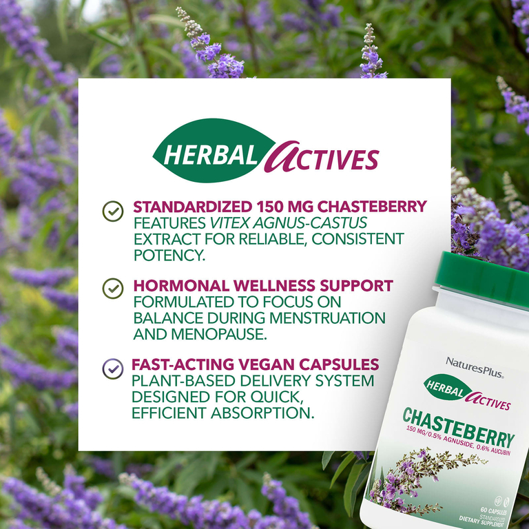 NaturesPlus, витекс, 150 мг, 60 капсул