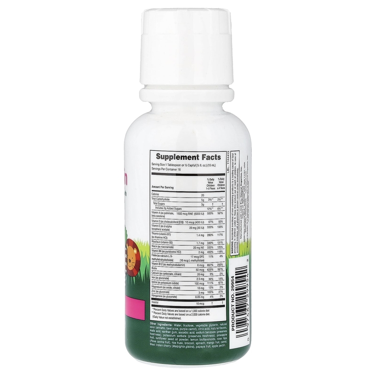 NaturesPlus, жидкий мультивитаминный комплекс для детей, со вкусом тропических ягод, 236,56 мл (8 жидк. унций)