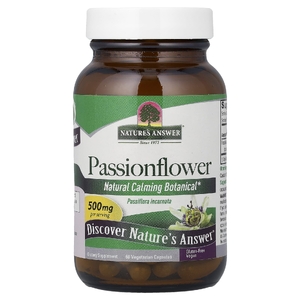 Nature's Answer, пассифлора, 60 вегетарианских капсул (250 мг в 1 капсуле)