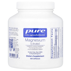 Pure Encapsulations, магний (цитрат), 180 капсул (150 мг в 1 капсуле)