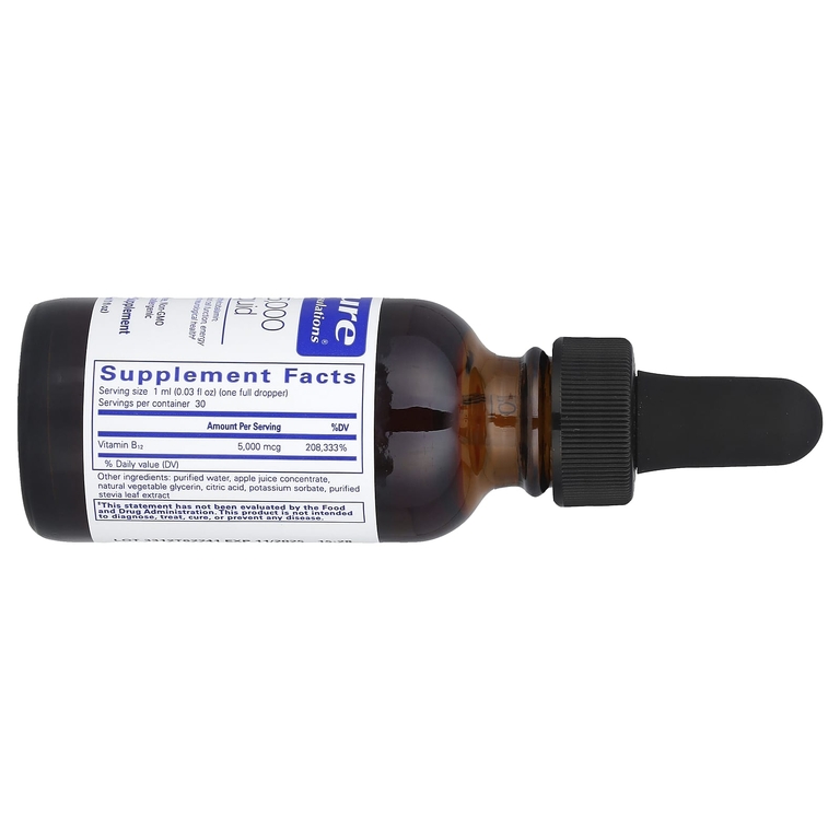 Pure Encapsulations, витамин B12 5000, в жидкой форме, 30 мл