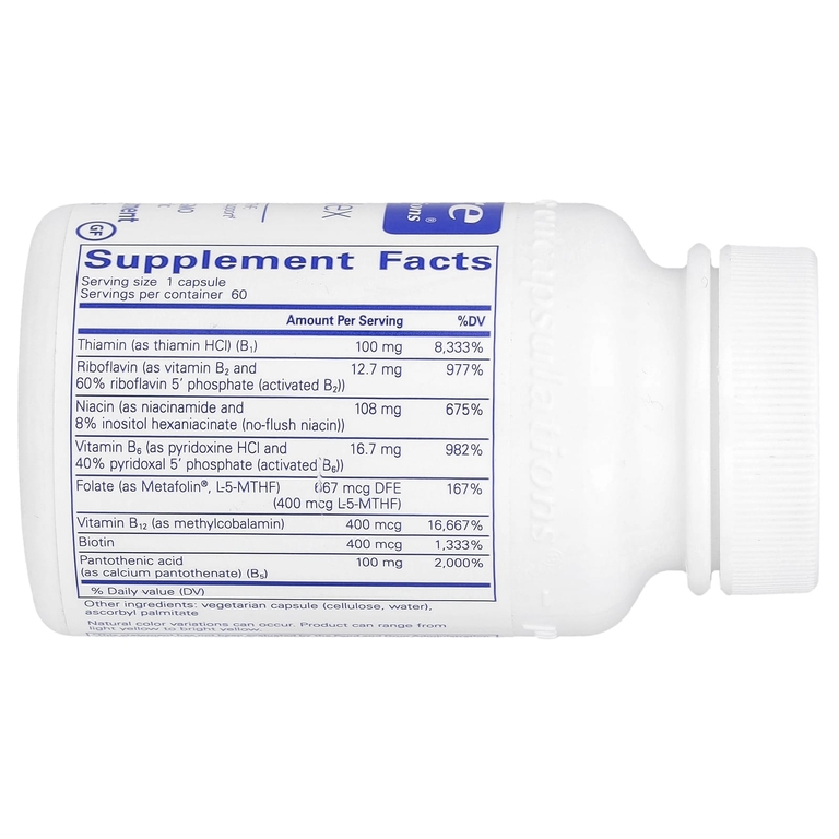Pure Encapsulations, комплекс витаминов группы В, 60 капсул