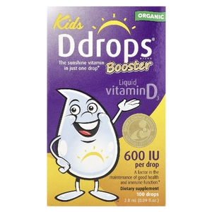 Ddrops, жидкий витамин D3 для детей, 15 мкг (600 МЕ), 2,8 мл (0,09 жидк. унции)