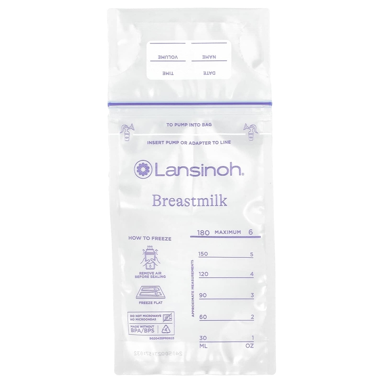 Lansinoh, пакеты для хранения грудного молока, 25 стерильных пакетов