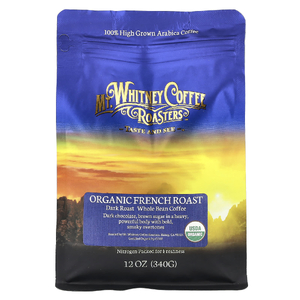 Mt. Whitney Coffee Roasters, органический французская обжарка, кофе из цельных зерен, темная обжарка, 340 г (12 унций)
