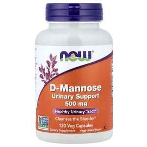 NOW Foods, D-манноза, 500 мг, 120 растительных капсул