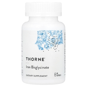 Thorne, бисглицинат железа, 60 капсул (25 мг в 1 капсуле)