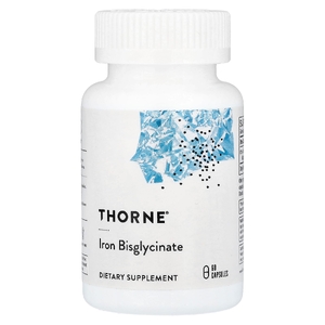 Thorne, бисглицинат железа, 60 капсул (25 мг в 1 капсуле)
