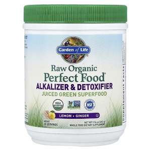 Garden of Life, Raw Organic Perfect Food®, подщелачивающее и детоксикационное средство, со вкусом лимона и имбиря, 282 г (9,94 унции)
