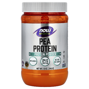 NOW Foods, Спорт, гороховый протеин, без добавок, 340 г (12 унций)