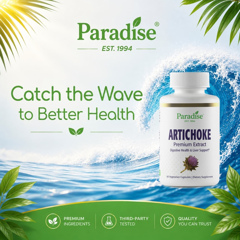 Paradise Herbs, артишок, 60 вегетарианских капсул (250 мг в 1 капсуле)