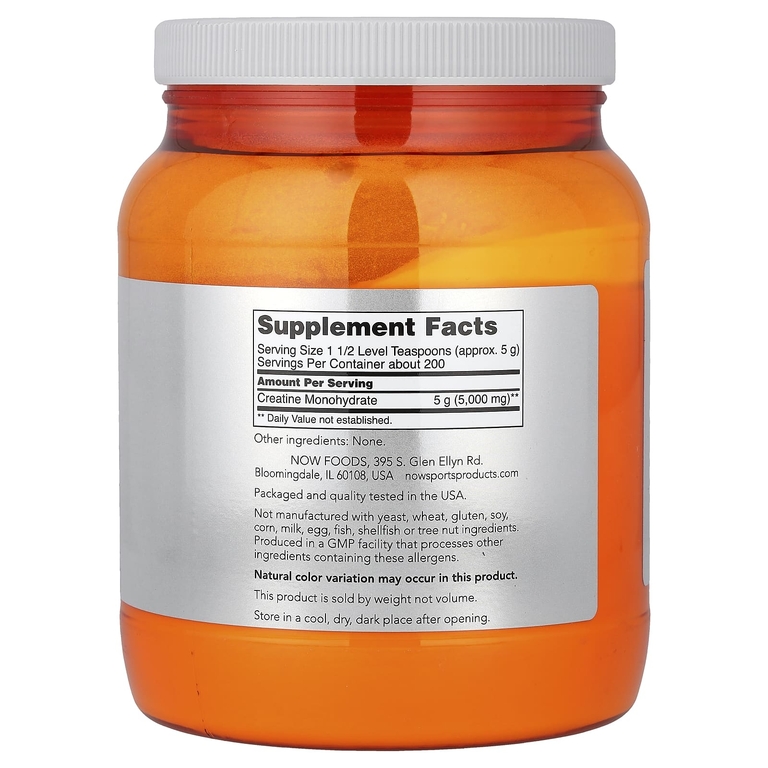 NOW Foods, Спорт, моногидрат креатина, 1 кг (2,2 фунта)