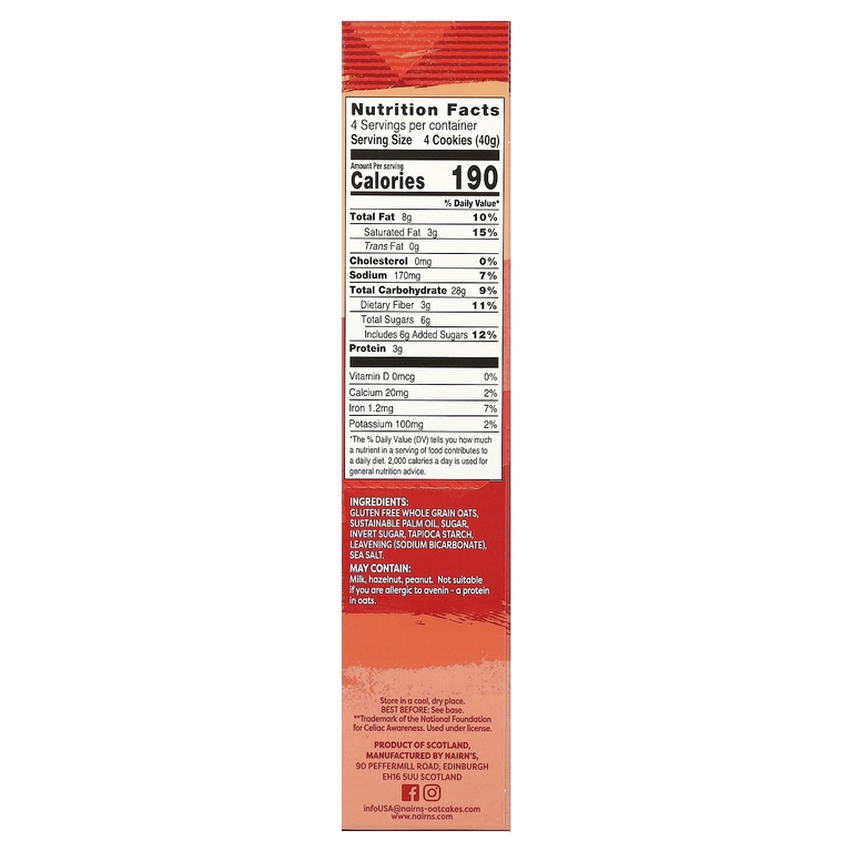 Nairn's, крекеры из овса, без глютена, оригинальный продукт, 160 г (5,64 унции)