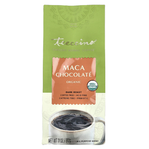 Teeccino, органический травяной кофе из цикория, шоколад и мака, темная обжарка, без кофеина, 312 г (11 унций)