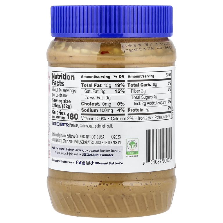 Peanut Butter & Co., спред с арахисовой пастой, хрустящая, 454 г (16 унций)
