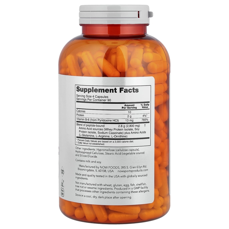 NOW Foods, Спорт, комплекс аминокислот, 360 капсул