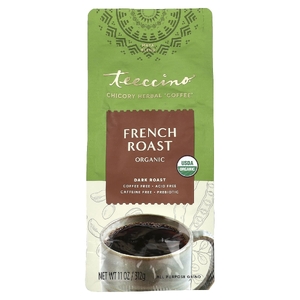 Teeccino, органический травяной кофе из цикория, французская обжарка, темная обжарка, без кофеина, 312 г (11 унций)