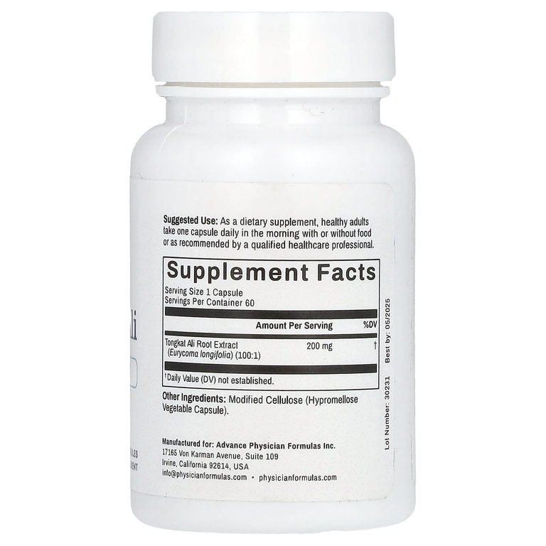 Advance Physician Formulas, эврикома длиннолистая, 200 мг, 60 капсул