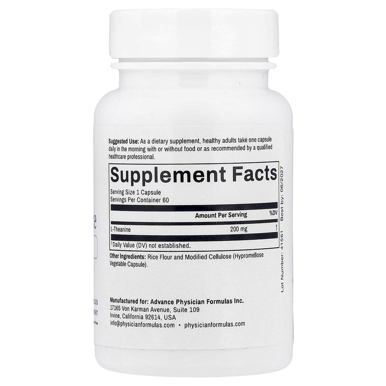 Advance Physician Formulas, L-теанин, 200 мг, 60 растительных капсул