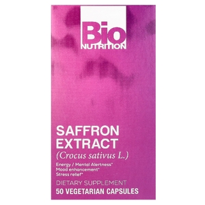 Bio Nutrition, Экстракт шафрана, 88,5 мг, 50 вегетарианских капсул