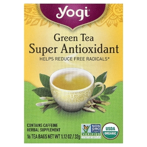 Yogi Tea, зелёный чай, супер антиоксидант, 16 чайных пакетиков, 32 г (1,12 унции)