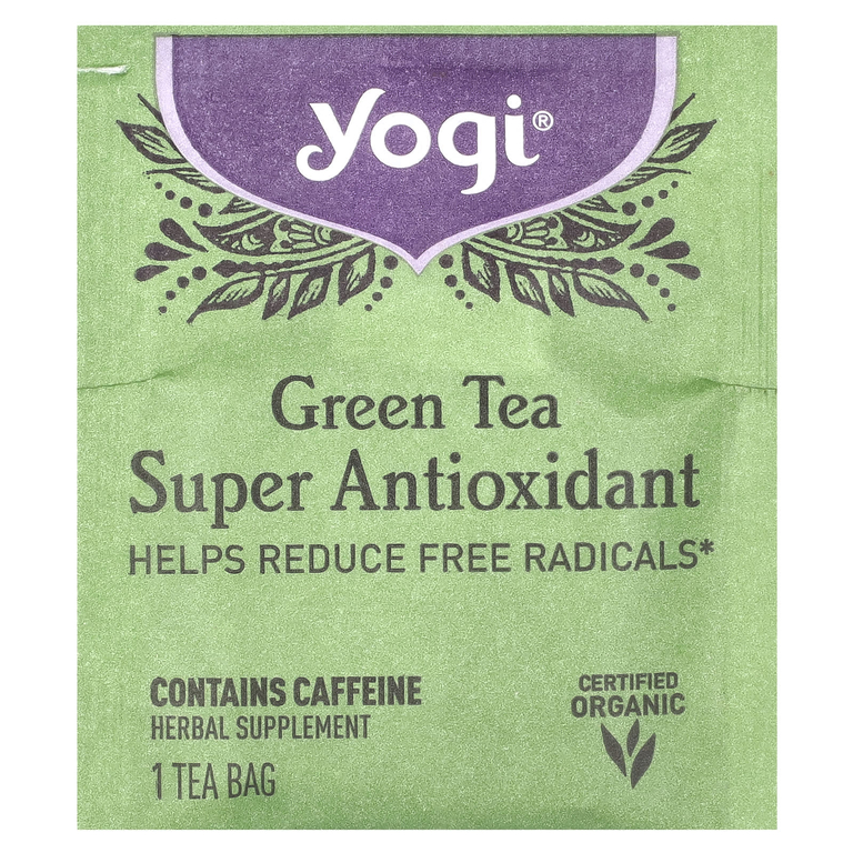 Yogi Tea, суперантиоксидант, зеленый чай, 16 чайных пакетиков, 32 г (1,12 унции)