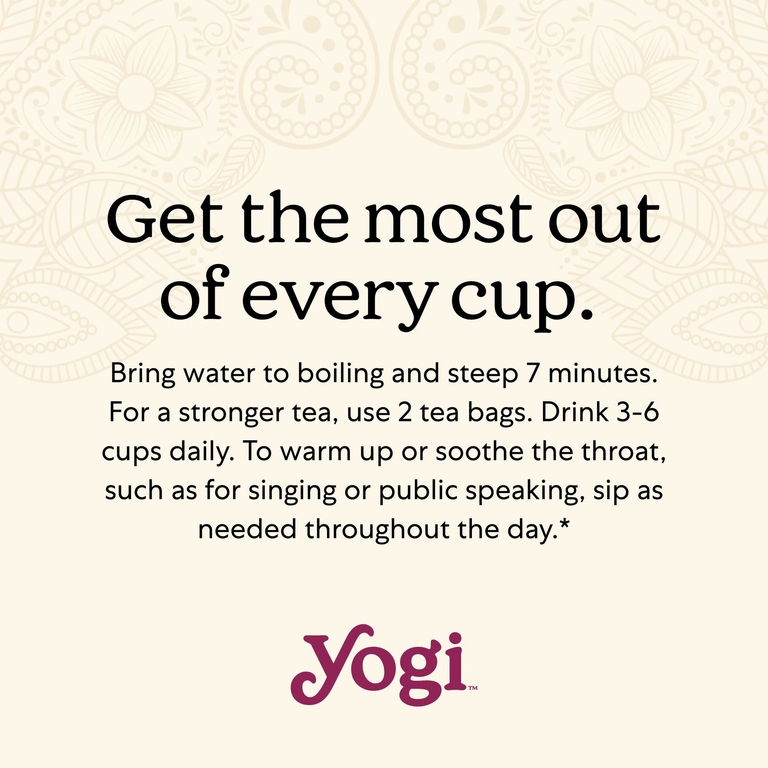 Yogi Tea, чай для облегчения боли в горле без кофеина, 16 чайных пакетиков, 36 г (1,27 унции)