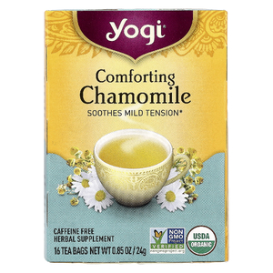 Yogi Tea, успокаивающая ромашка, без кофеина, 16 чайных пакетиков, 24 г (0,85 унции)
