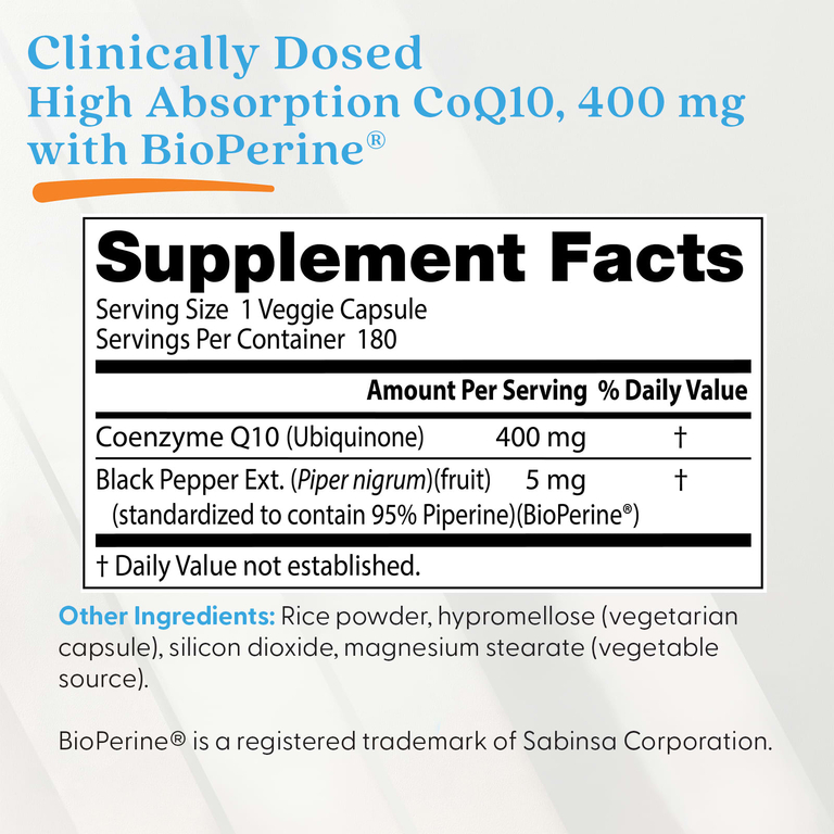 Doctor's Best, легкоусвояемый коэнзим Q10, 180 растительных капсул