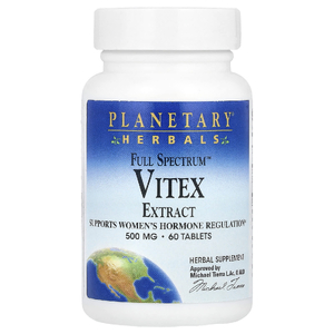 Planetary Herbals, экстракт витекса, 60 таблеток
