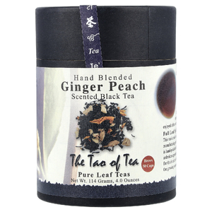 The Tao of Tea, ароматизированный черный чай, смешанный вручную, имбирь и персик, 114 г (4 унции) (Товар снят с продажи) 