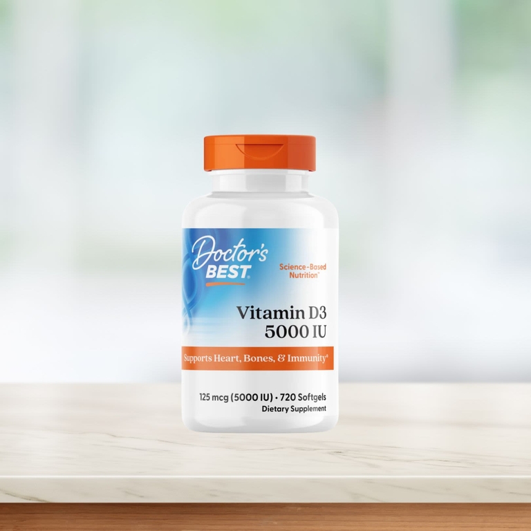 Doctor's Best, витамин D3, 125 мкг (5000 МЕ), 720 капсул