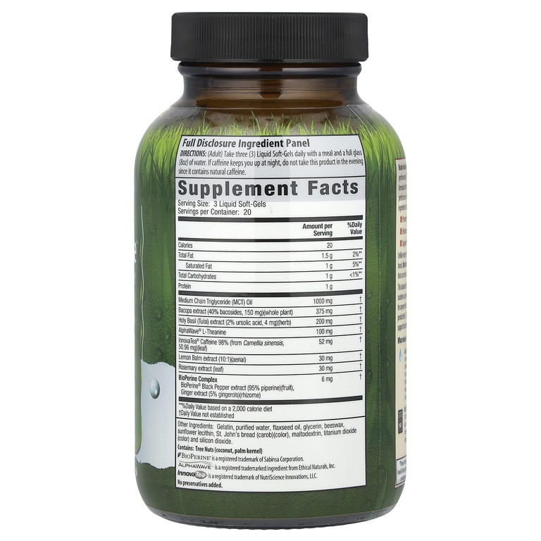 Irwin Naturals, комплекс для сосредоточенности и ясности ума, 60 желатиновых капсул