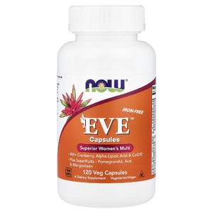 NOW Foods, мультивитамины для женщин Eve™, без железа, 120 растительных капсул
