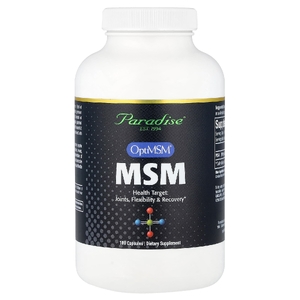 Paradise Herbs, OptiMSM, МСМ, 1000 мг, 180 капсул