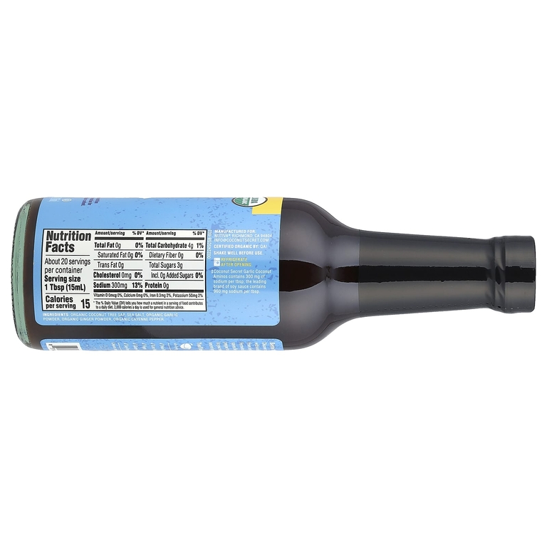 Coconut Secret, ферментированный кокосовый сок, чеснок, 296 мл (10 жидк. Унций)