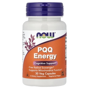 NOW Foods, добавка для энергии с пирролохинолинхиноном, 20 мг, 30 вегетарианских капсул