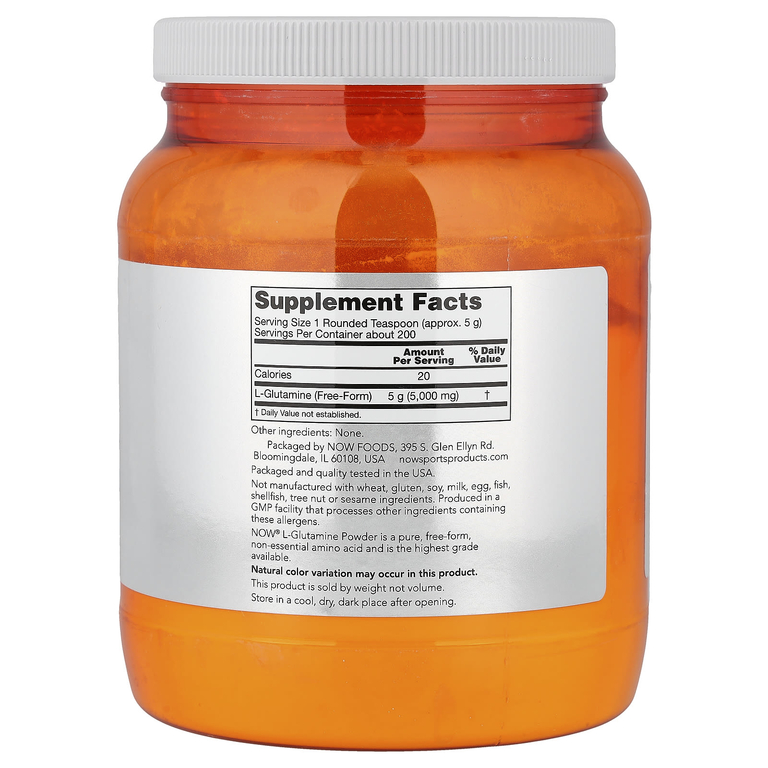 NOW Foods, Спорт, L-глутамин, порошок, 1 кг (2,2 фунта)